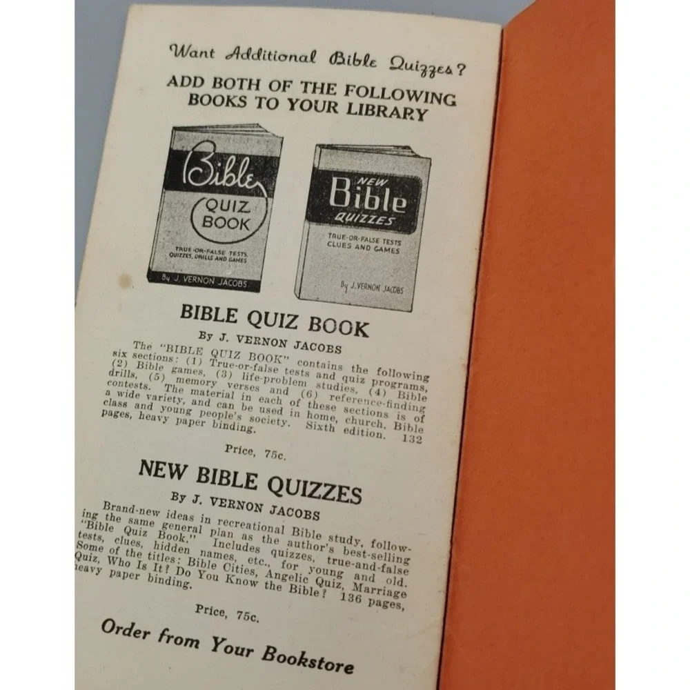 Junior Quiz Pocket Book by Murch Bible Memory Gists for boys & girls number 2979